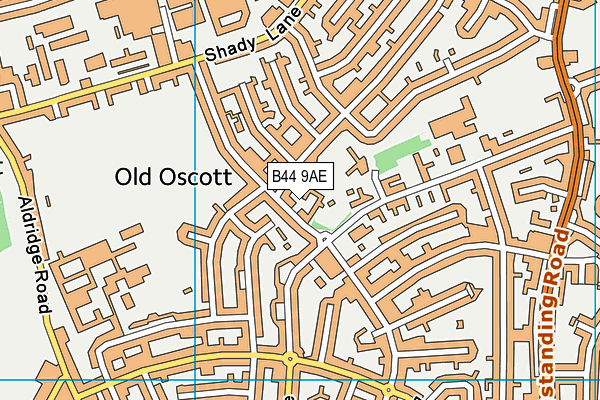 B44 9AE map - OS VectorMap District (Ordnance Survey)