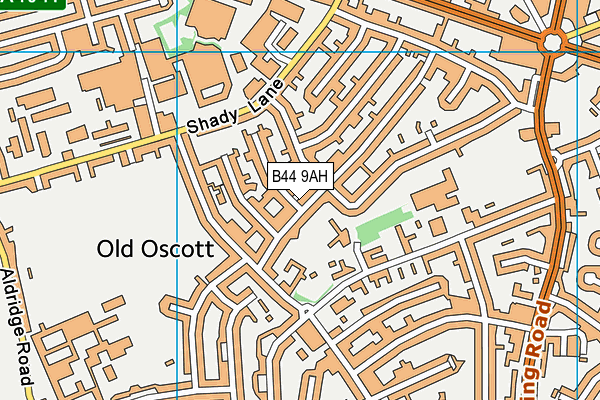 B44 9AH map - OS VectorMap District (Ordnance Survey)
