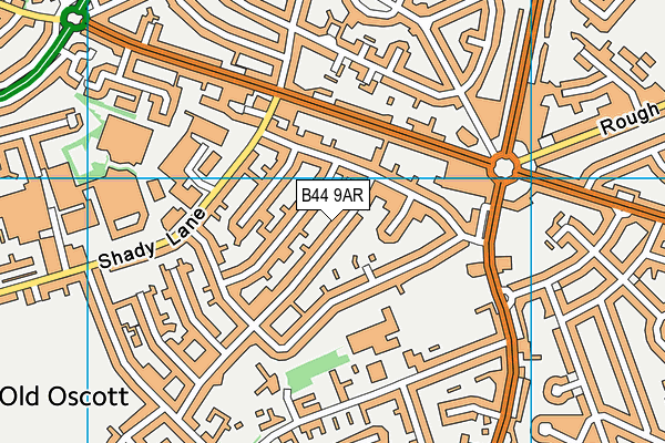 B44 9AR map - OS VectorMap District (Ordnance Survey)