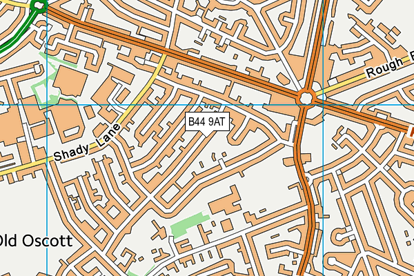 B44 9AT map - OS VectorMap District (Ordnance Survey)