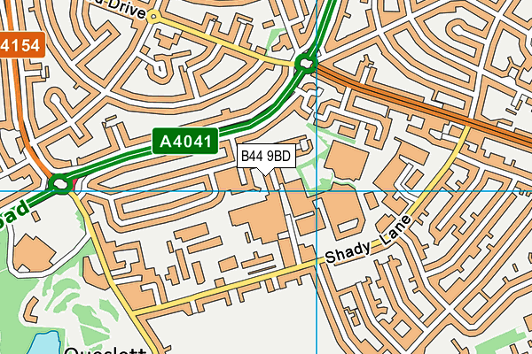 B44 9BD map - OS VectorMap District (Ordnance Survey)