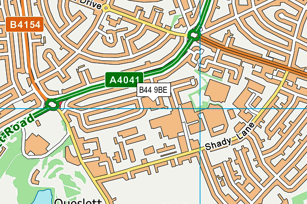 B44 9BE map - OS VectorMap District (Ordnance Survey)