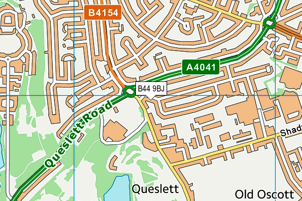B44 9BJ map - OS VectorMap District (Ordnance Survey)