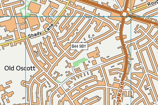 B44 9BY map - OS VectorMap District (Ordnance Survey)