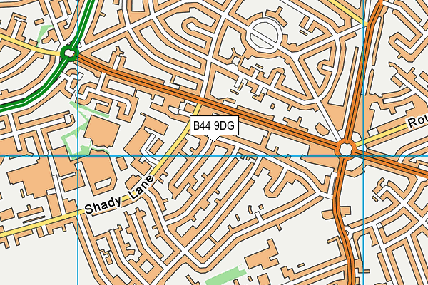 B44 9DG map - OS VectorMap District (Ordnance Survey)