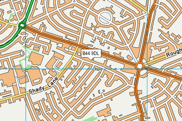 B44 9DL map - OS VectorMap District (Ordnance Survey)