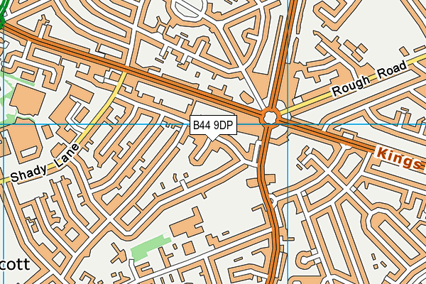 B44 9DP map - OS VectorMap District (Ordnance Survey)