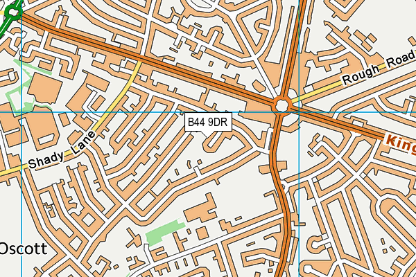 B44 9DR map - OS VectorMap District (Ordnance Survey)