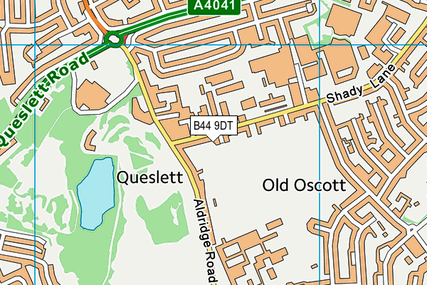 B44 9DT map - OS VectorMap District (Ordnance Survey)