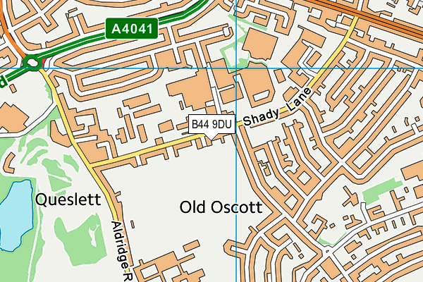 B44 9DU map - OS VectorMap District (Ordnance Survey)
