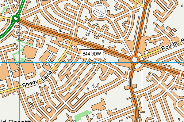 B44 9DW map - OS VectorMap District (Ordnance Survey)