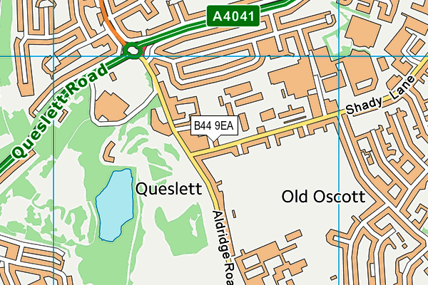 B44 9EA map - OS VectorMap District (Ordnance Survey)