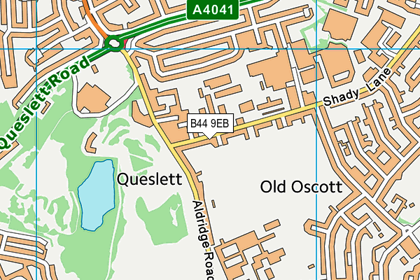 B44 9EB map - OS VectorMap District (Ordnance Survey)