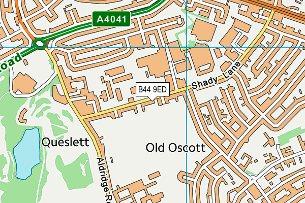 B44 9ED map - OS VectorMap District (Ordnance Survey)