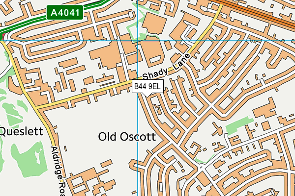 B44 9EL map - OS VectorMap District (Ordnance Survey)