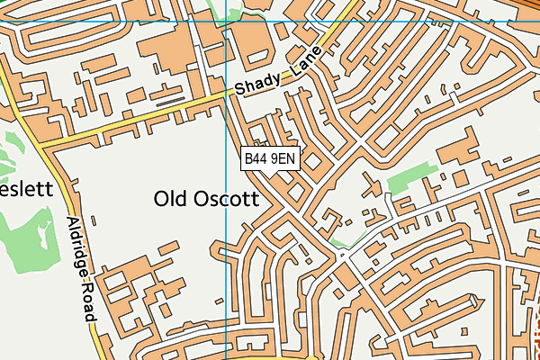 B44 9EN map - OS VectorMap District (Ordnance Survey)