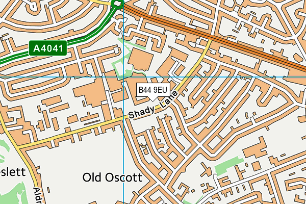 B44 9EU map - OS VectorMap District (Ordnance Survey)