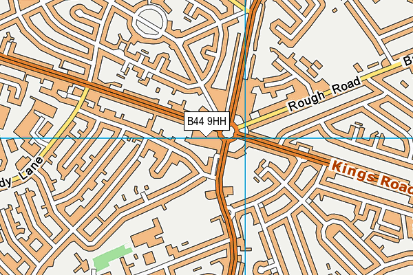 B44 9HH map - OS VectorMap District (Ordnance Survey)