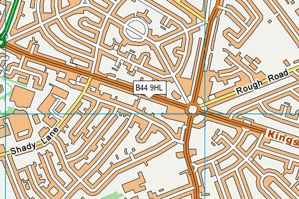B44 9HL map - OS VectorMap District (Ordnance Survey)