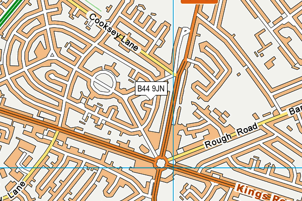 B44 9JN map - OS VectorMap District (Ordnance Survey)