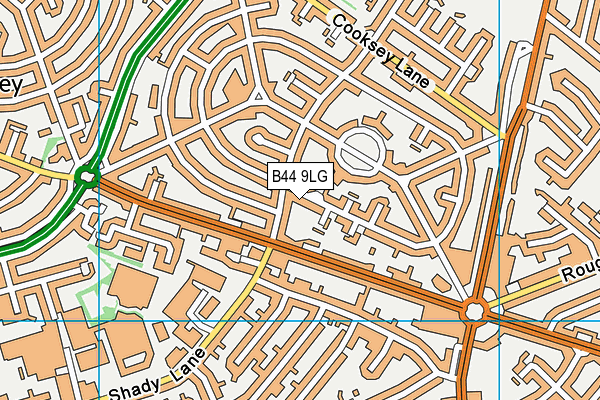 B44 9LG map - OS VectorMap District (Ordnance Survey)