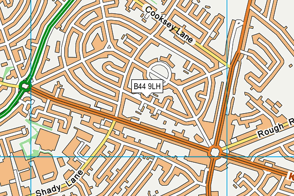 B44 9LH map - OS VectorMap District (Ordnance Survey)