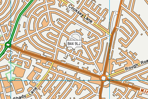 B44 9LJ map - OS VectorMap District (Ordnance Survey)