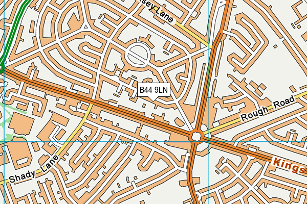 B44 9LN map - OS VectorMap District (Ordnance Survey)