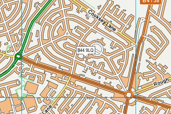 B44 9LQ map - OS VectorMap District (Ordnance Survey)