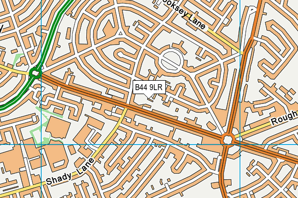 B44 9LR map - OS VectorMap District (Ordnance Survey)