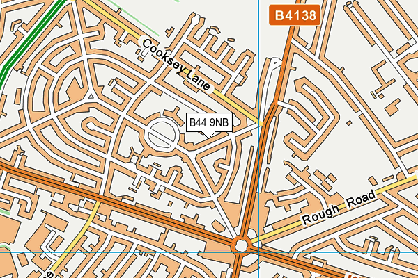 B44 9NB map - OS VectorMap District (Ordnance Survey)
