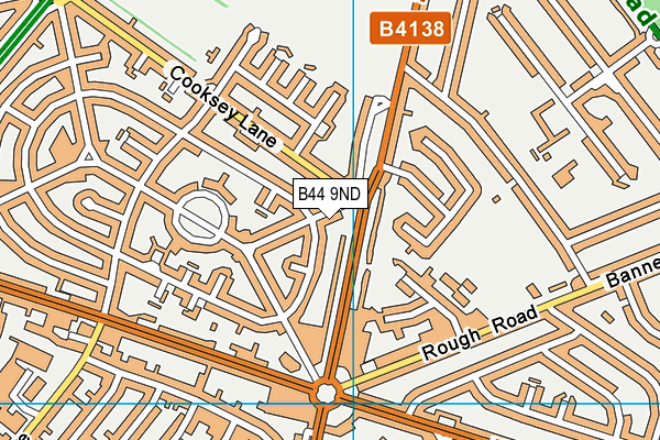 B44 9ND map - OS VectorMap District (Ordnance Survey)