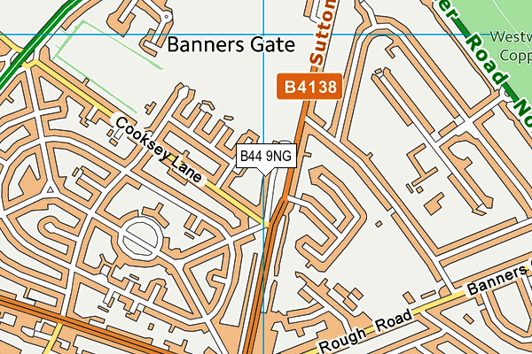 B44 9NG map - OS VectorMap District (Ordnance Survey)