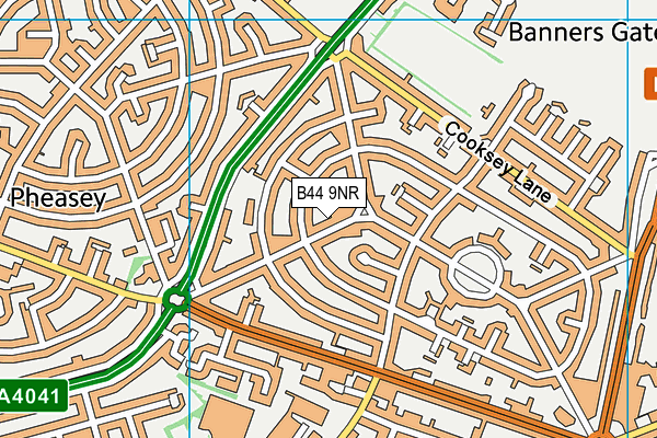 B44 9NR map - OS VectorMap District (Ordnance Survey)