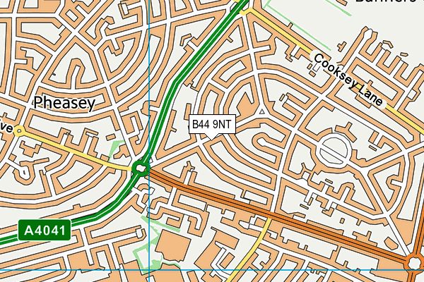 B44 9NT map - OS VectorMap District (Ordnance Survey)