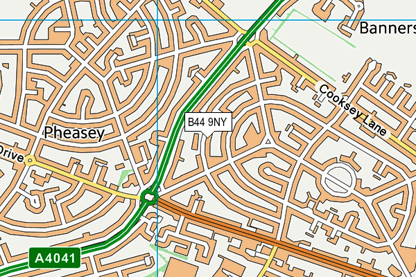 Sundridge Primary School map (B44 9NY) - OS VectorMap District (Ordnance Survey)