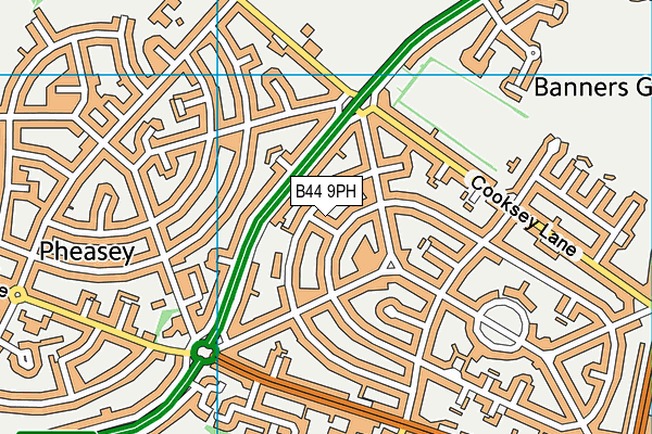 B44 9PH map - OS VectorMap District (Ordnance Survey)