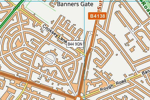 B44 9QN map - OS VectorMap District (Ordnance Survey)