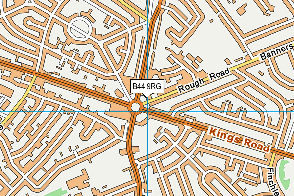 B44 9RG map - OS VectorMap District (Ordnance Survey)