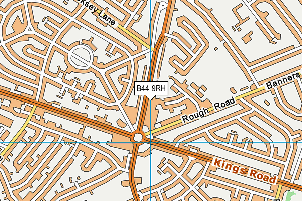 B44 9RH map - OS VectorMap District (Ordnance Survey)