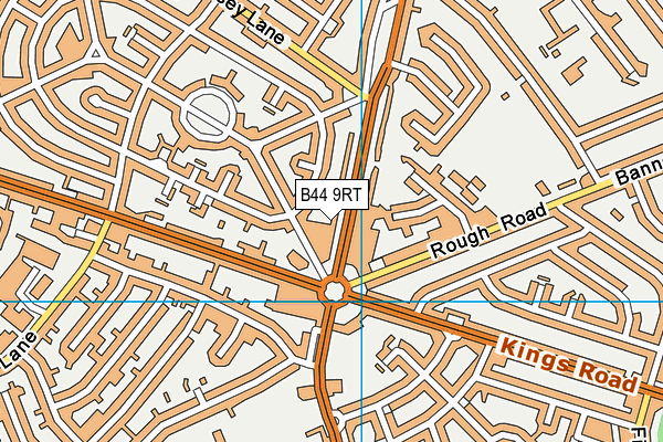 B44 9RT map - OS VectorMap District (Ordnance Survey)