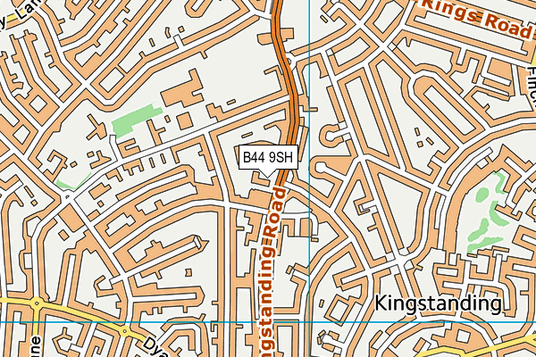 610 Youth And Community Centre map (B44 9SH) - OS VectorMap District (Ordnance Survey)
