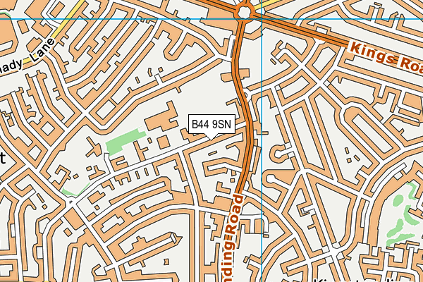 B44 9SN map - OS VectorMap District (Ordnance Survey)