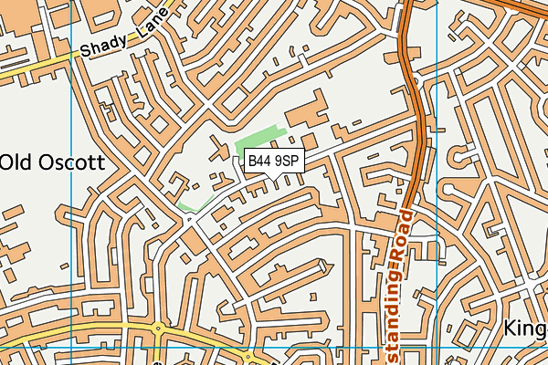 B44 9SP map - OS VectorMap District (Ordnance Survey)