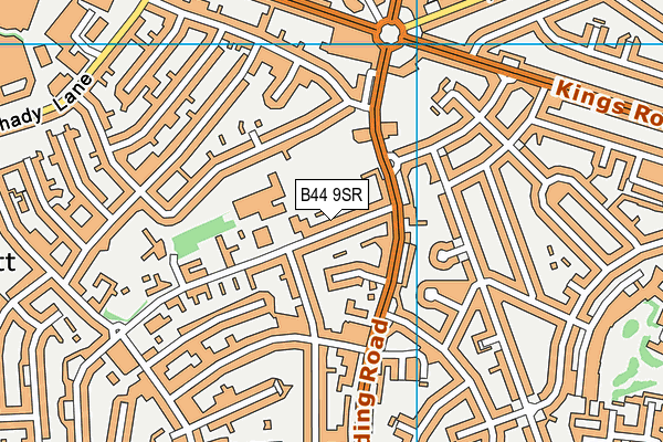 B44 9SR map - OS VectorMap District (Ordnance Survey)