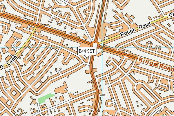 B44 9ST map - OS VectorMap District (Ordnance Survey)