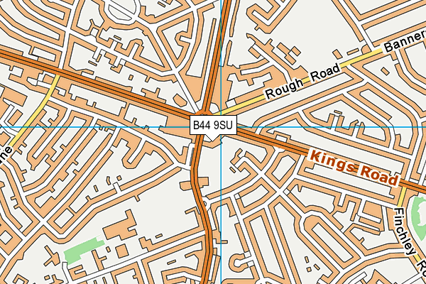 B44 9SU map - OS VectorMap District (Ordnance Survey)