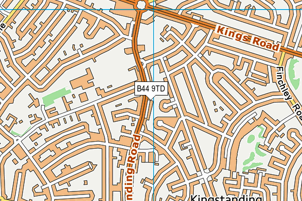 B44 9TD map - OS VectorMap District (Ordnance Survey)
