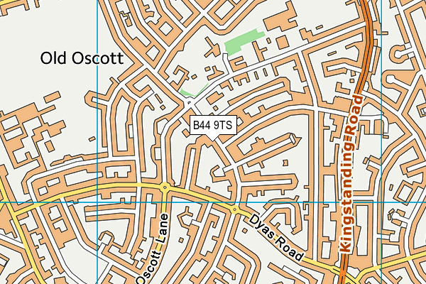 B44 9TS map - OS VectorMap District (Ordnance Survey)