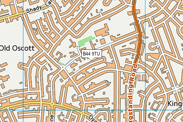 B44 9TU map - OS VectorMap District (Ordnance Survey)